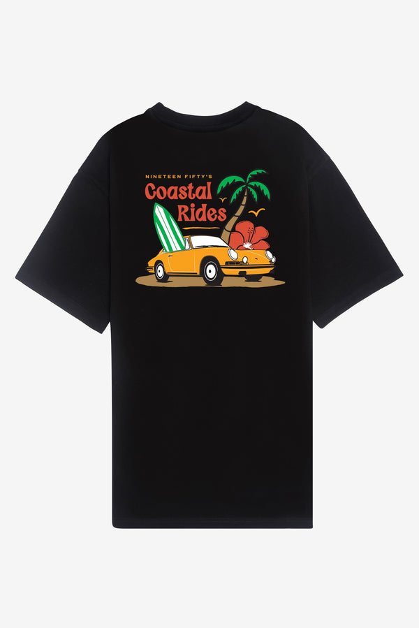 Coastal Drive Oversized T-Shirt - Black