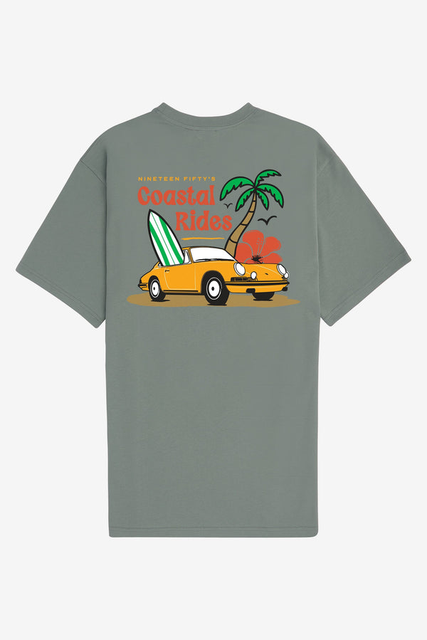 Coastal Drive Oversized T-Shirt - Green