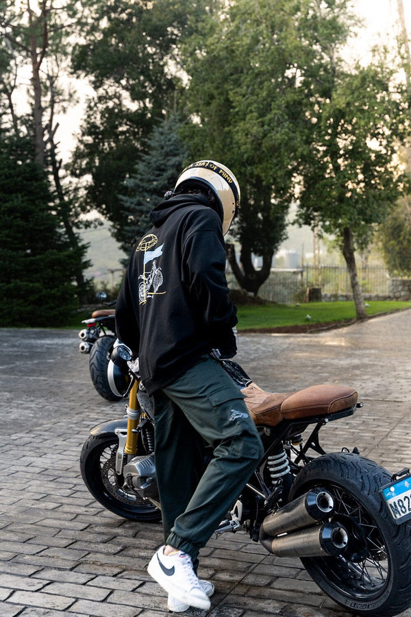 Sand Rider Oversized Hoodie - Black
