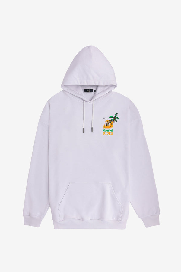 Coastal Drive Oversized Hoodie - White