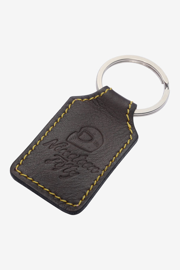 Heritage Keychain - Yellow on Brown