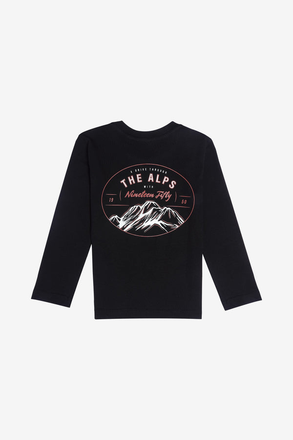 Jr. The Alps Long-Sleeves Tee - Black